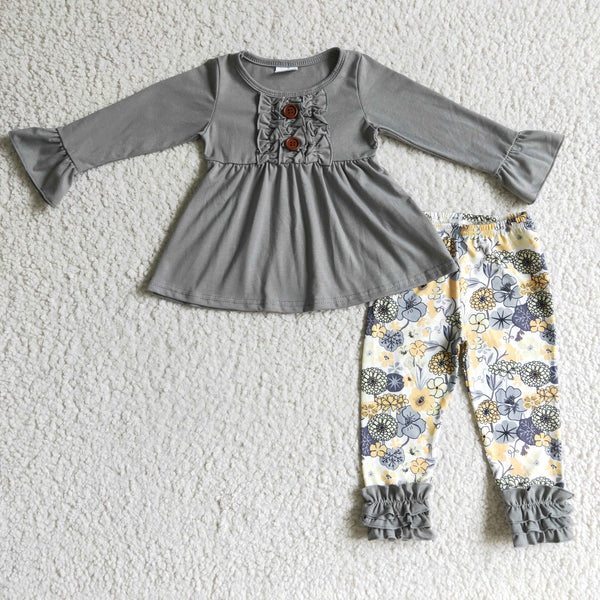 6 A11-28 baby girl clothes grey winter outfits