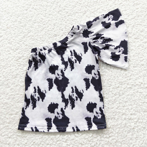 GT0168 baby girl clothes cow summer tshirt