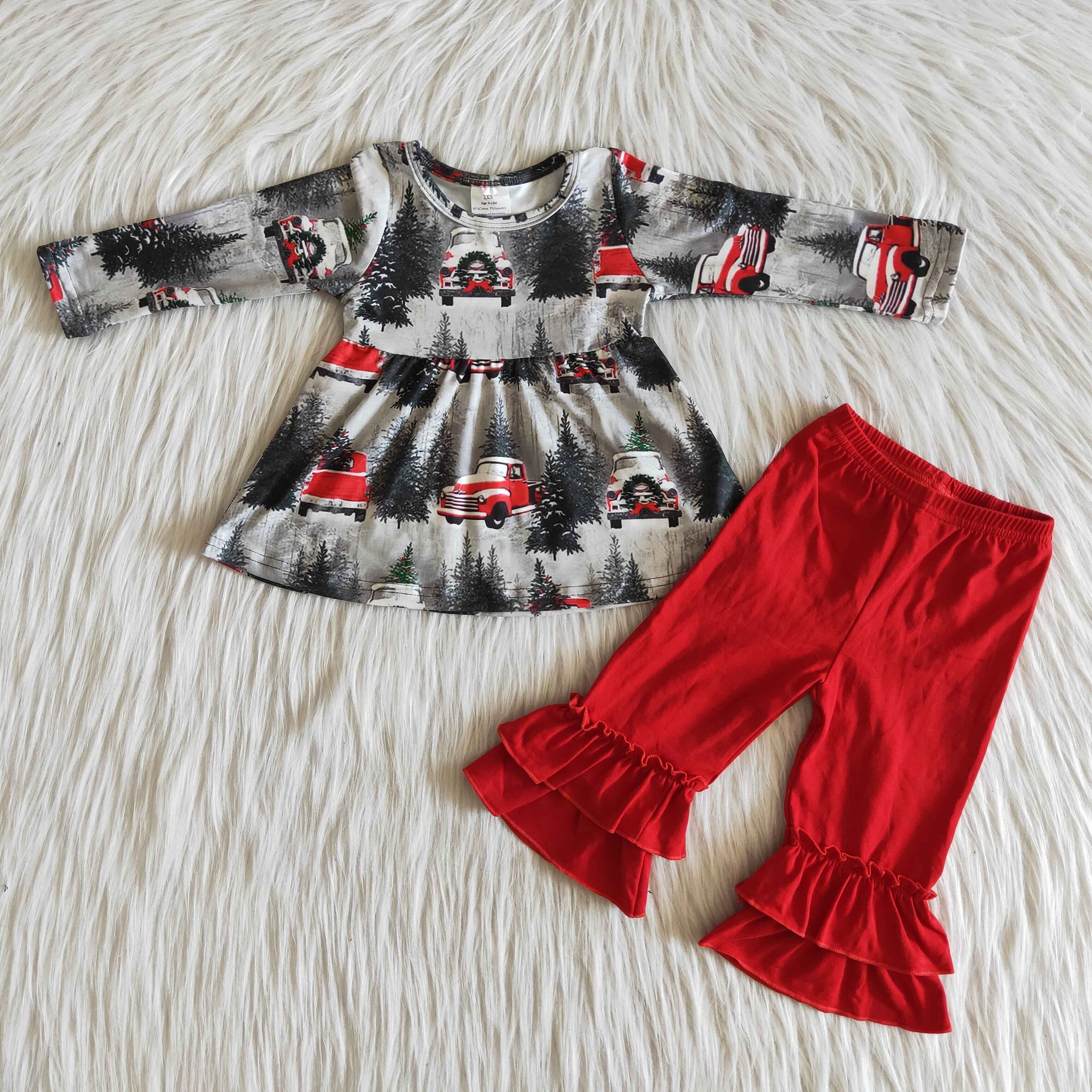 6 A19-11 baby girl clothes red christmas outfits - promotion 2023.10.14