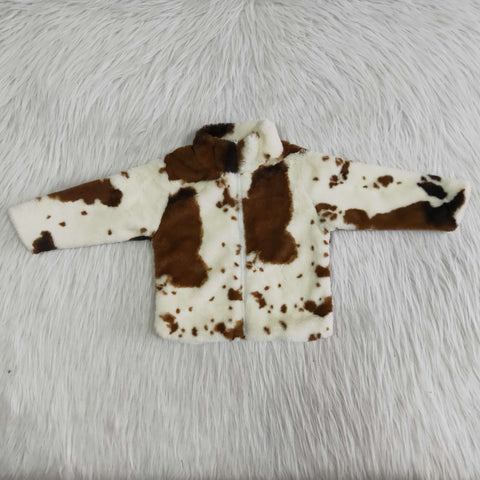 6 A30-21-2 baby girl clothes cow fur winter coat