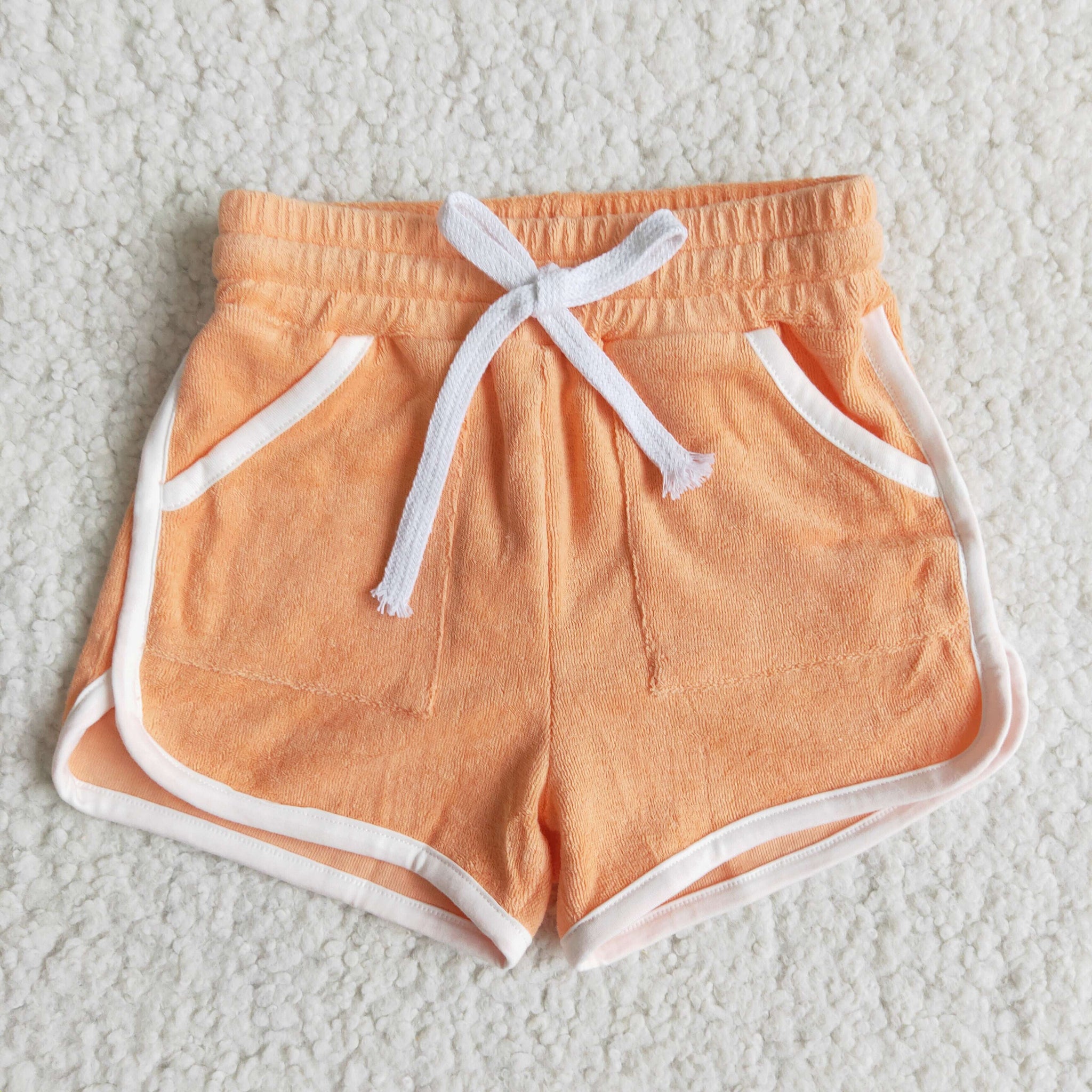 girl clothes summer shorts orange