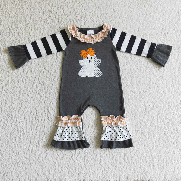 LR0129 embroidery girl halloween ghost romper
