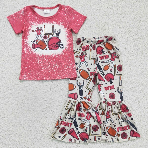 GSPO0295 baby girl clothes football fall spring outfits