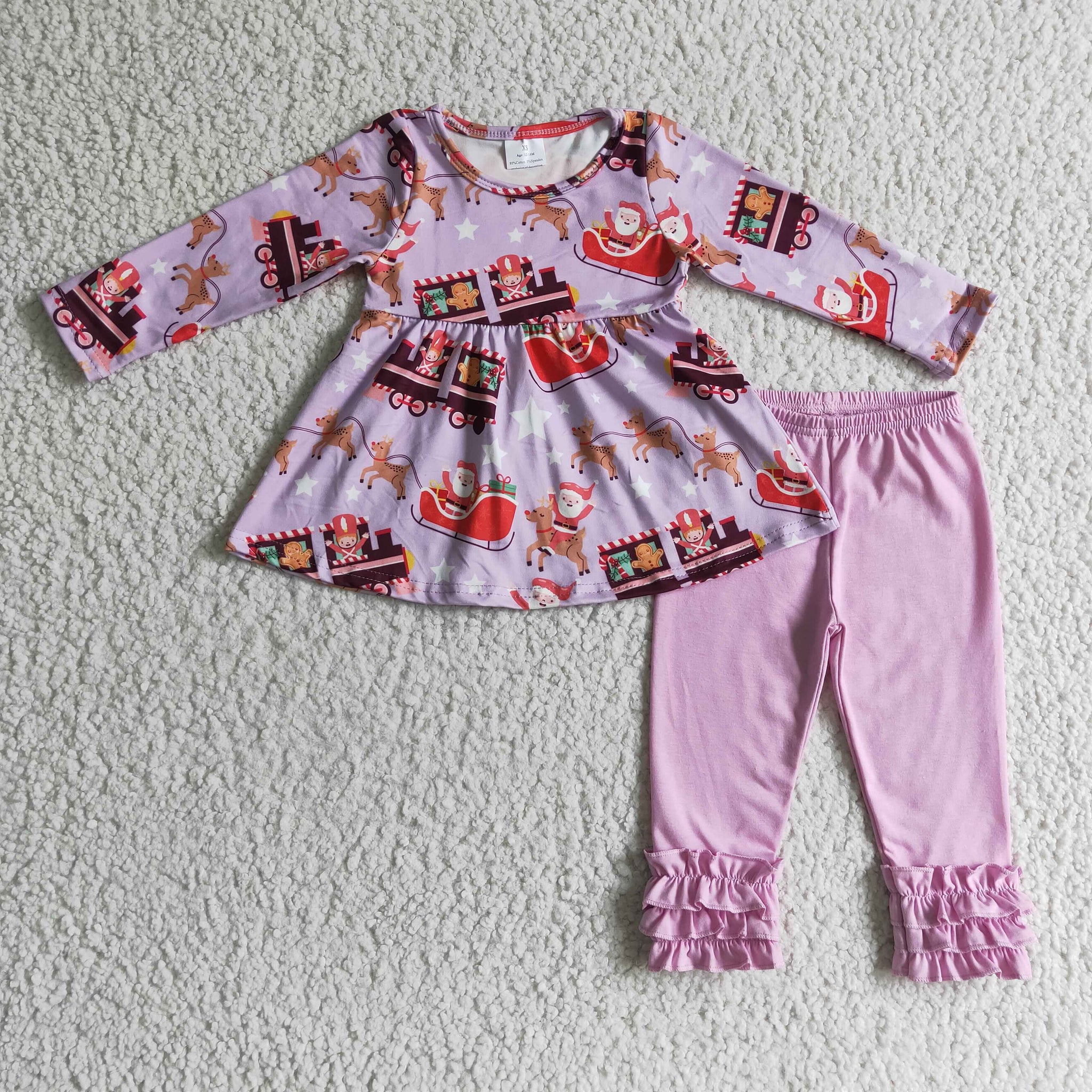 GLP0098 baby girl clothes santa claus christmas clothes set