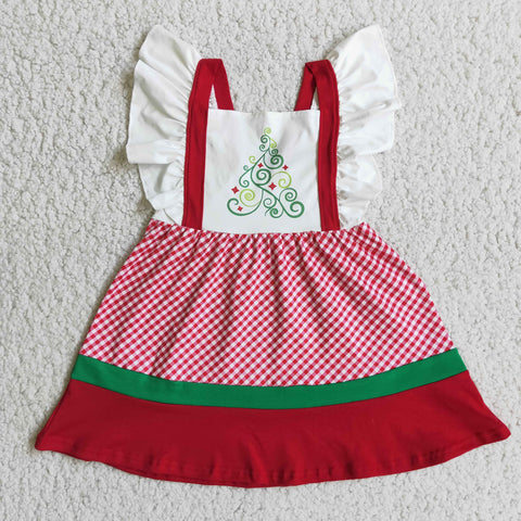 E3-19 girl red plaid christmas matching dress-promotion 2023.11.4