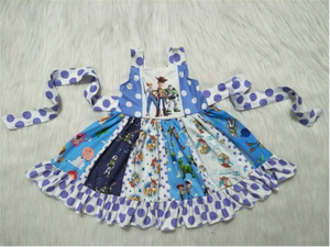 girl cartoon summer twirl dress