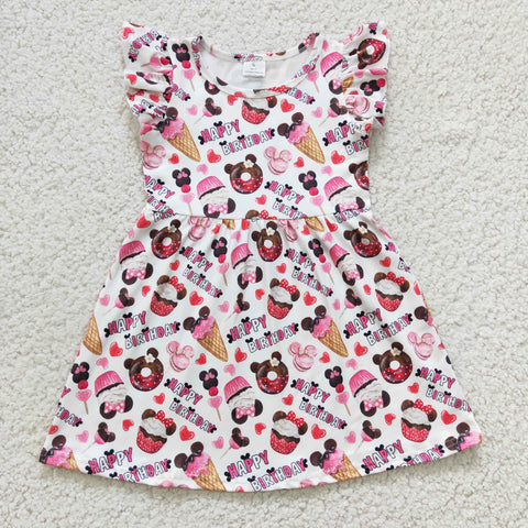 GSD0170 baby girl clothes summer cartoon valentines day  dress