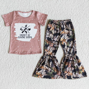 B1-16 girls clothes daddy camo fall spring set-promotion