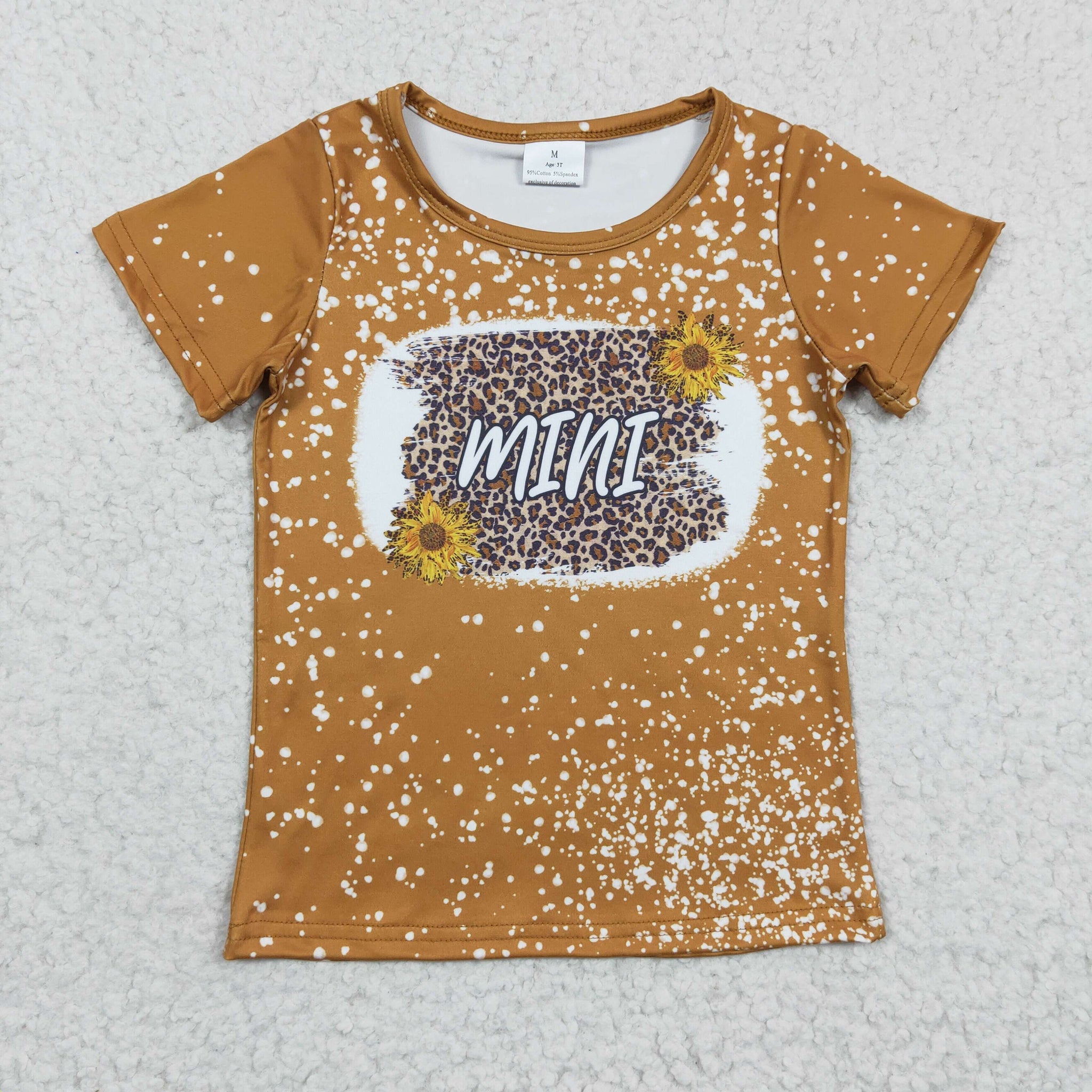 GT0098 toddler girl clothes mini sunflower summer tshirt