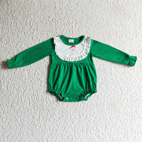 LR0173 green christmas baby clothes santa claus bubble