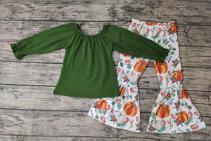 pre-order GLP0014 girl green pumpkin long sleeve outfits