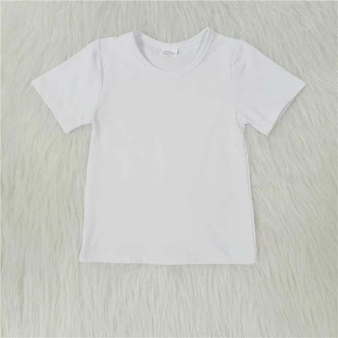 girl pure white milk silk t-shirt top