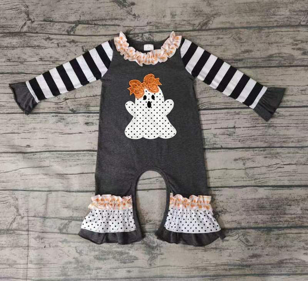 LR0129 embroidery girl halloween ghost romper