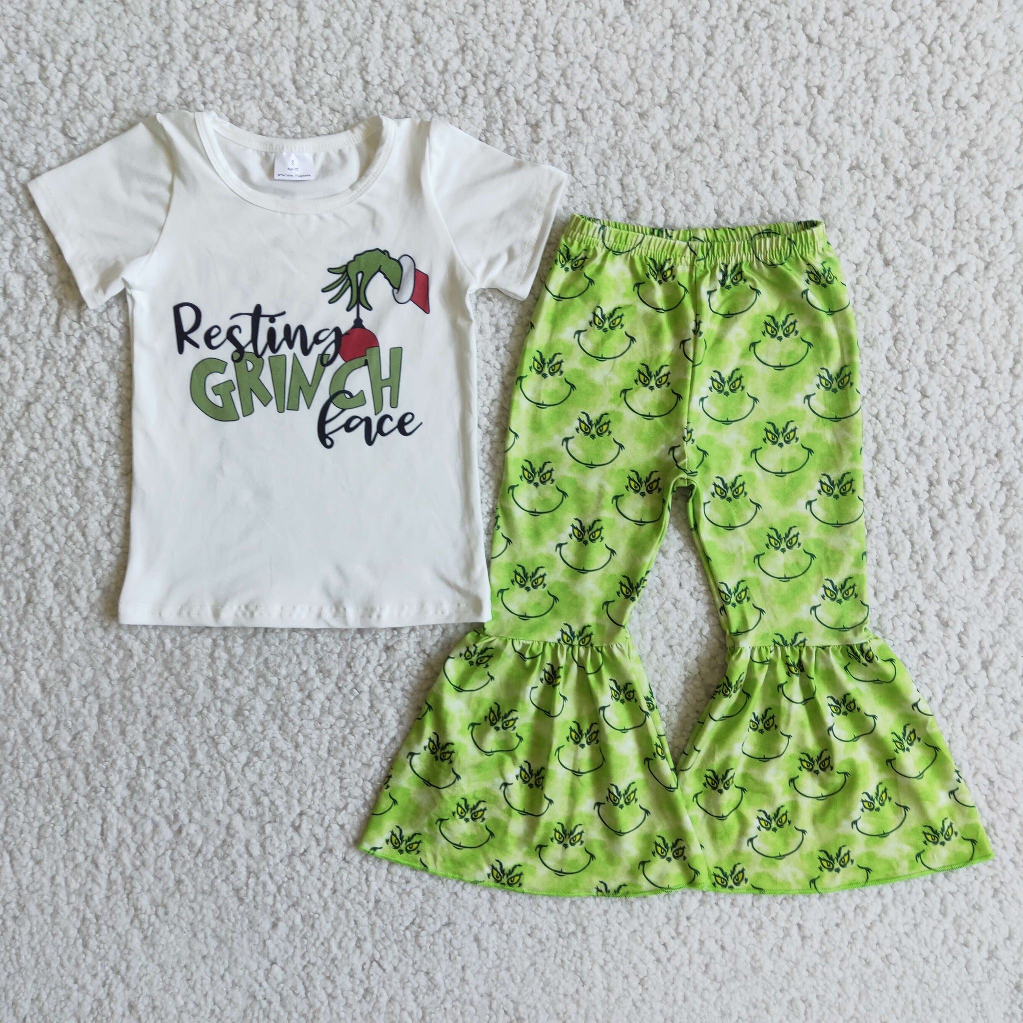 E3-30 baby girl clothes green cartoon christmas outfits-promotion 2023.12.2